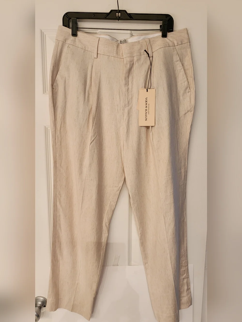 SCOTCH & SODA Amsterdam Summer Edition Viscose Blend In Heather Cream Size 34/28